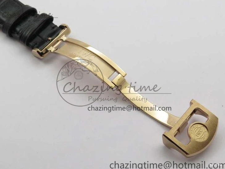 MIROTIME 0304 Premium Portugieser Perpetual Calendar IW503302 RG V9F 1:1 Best Edition Blue Dial on Black Leather Strap A 7098